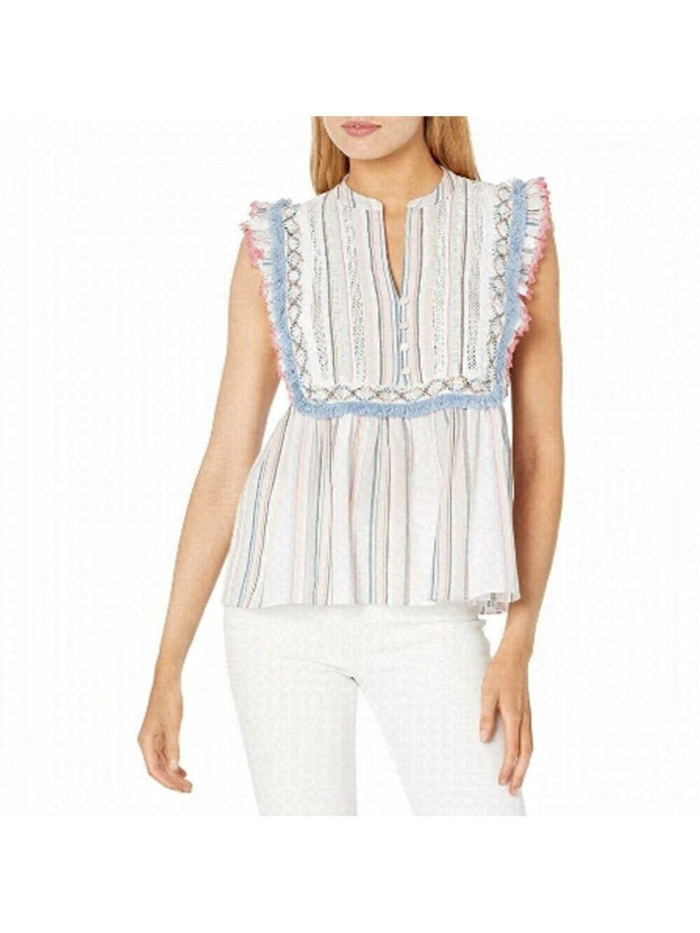 Ella Moss Women's Natalia Babydoll Styled Sleeveless Top Size S